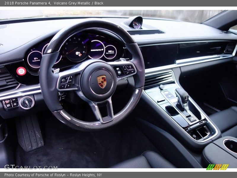 Volcano Grey Metallic / Black 2018 Porsche Panamera 4