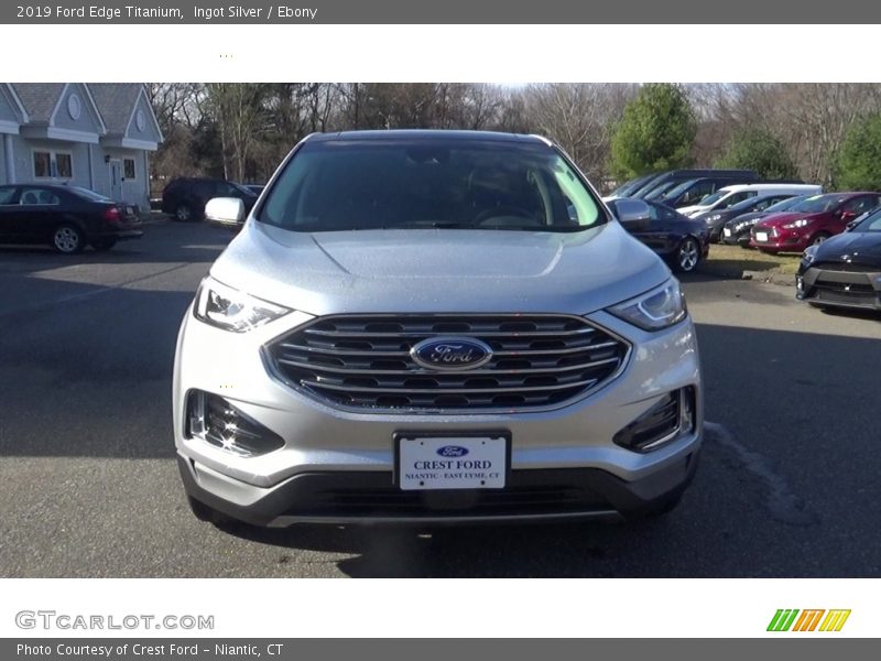 Ingot Silver / Ebony 2019 Ford Edge Titanium