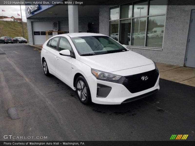 Front 3/4 View of 2019 Ioniq Hybrid Blue