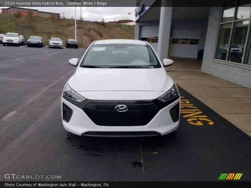 Ceramic White / Beige 2019 Hyundai Ioniq Hybrid Blue