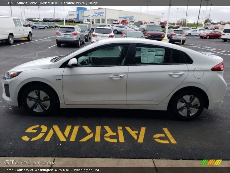 Ceramic White / Beige 2019 Hyundai Ioniq Hybrid Blue