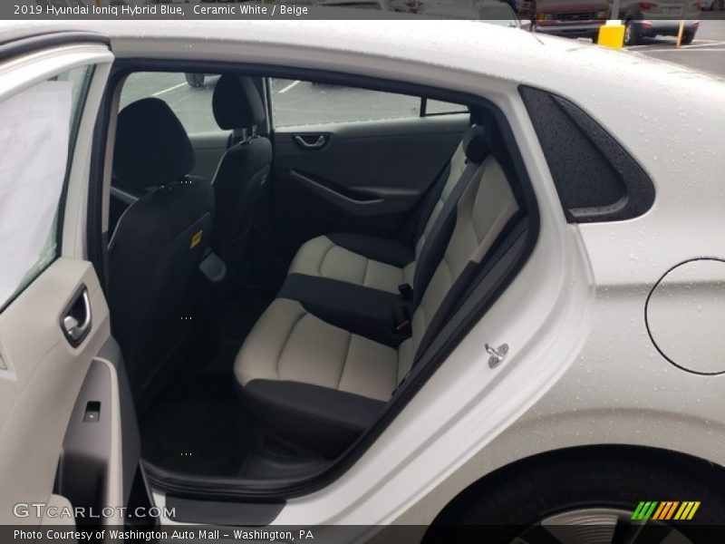 Rear Seat of 2019 Ioniq Hybrid Blue