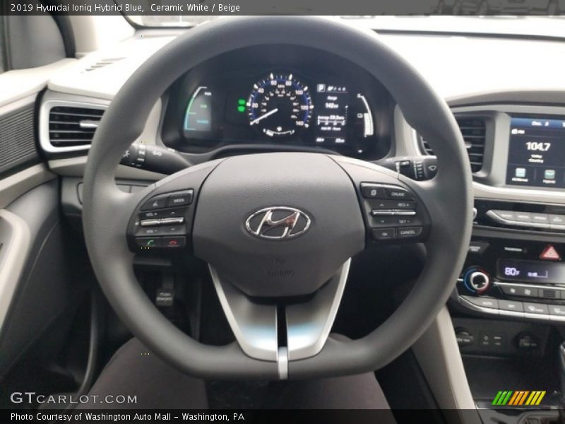  2019 Ioniq Hybrid Blue Steering Wheel