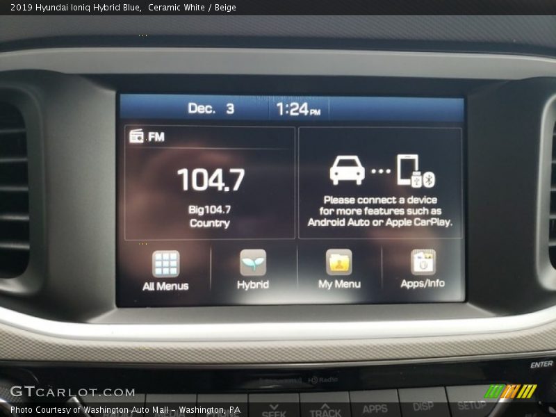 Ceramic White / Beige 2019 Hyundai Ioniq Hybrid Blue
