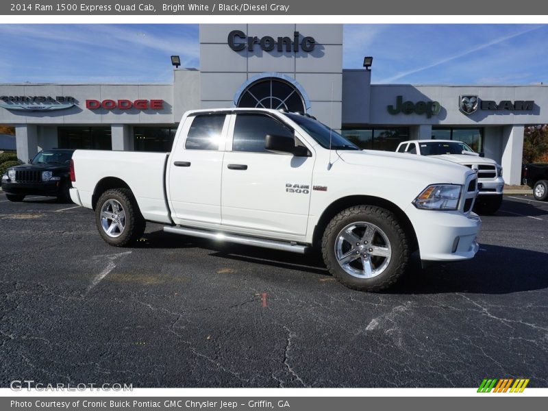 Bright White / Black/Diesel Gray 2014 Ram 1500 Express Quad Cab