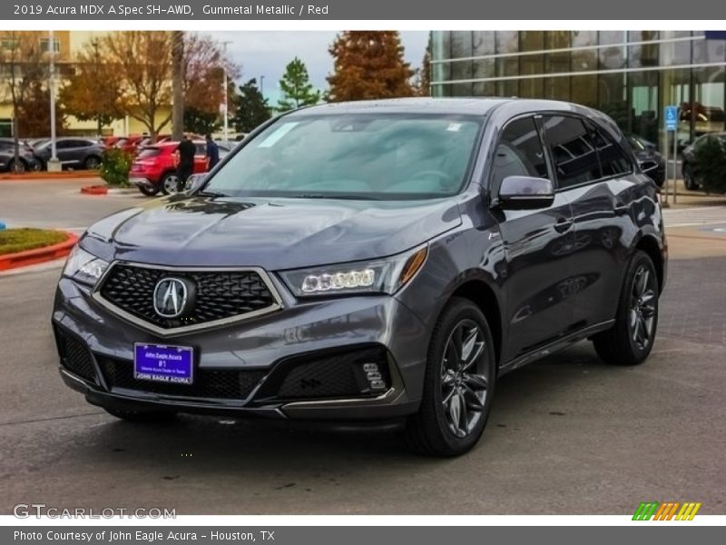 Gunmetal Metallic / Red 2019 Acura MDX A Spec SH-AWD