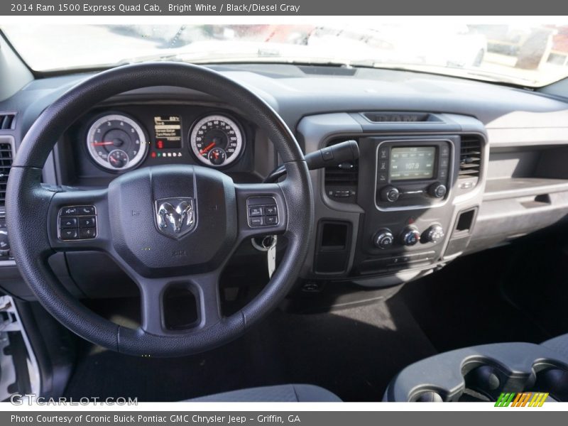 Bright White / Black/Diesel Gray 2014 Ram 1500 Express Quad Cab