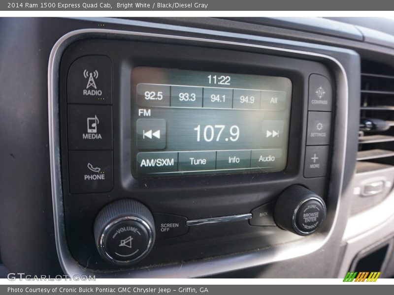 Bright White / Black/Diesel Gray 2014 Ram 1500 Express Quad Cab