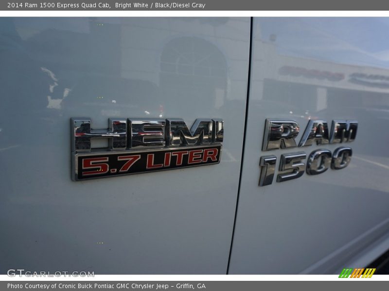 Bright White / Black/Diesel Gray 2014 Ram 1500 Express Quad Cab
