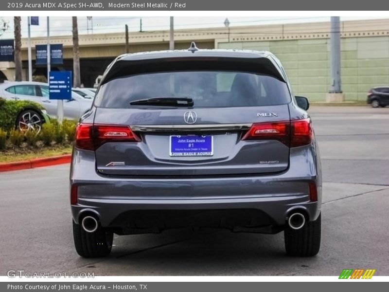 Modern Steel Metallic / Red 2019 Acura MDX A Spec SH-AWD