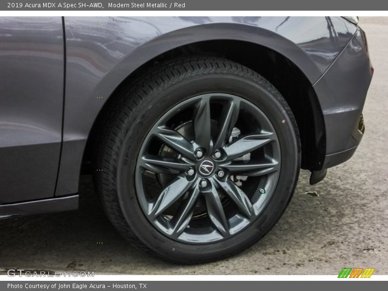 Modern Steel Metallic / Red 2019 Acura MDX A Spec SH-AWD