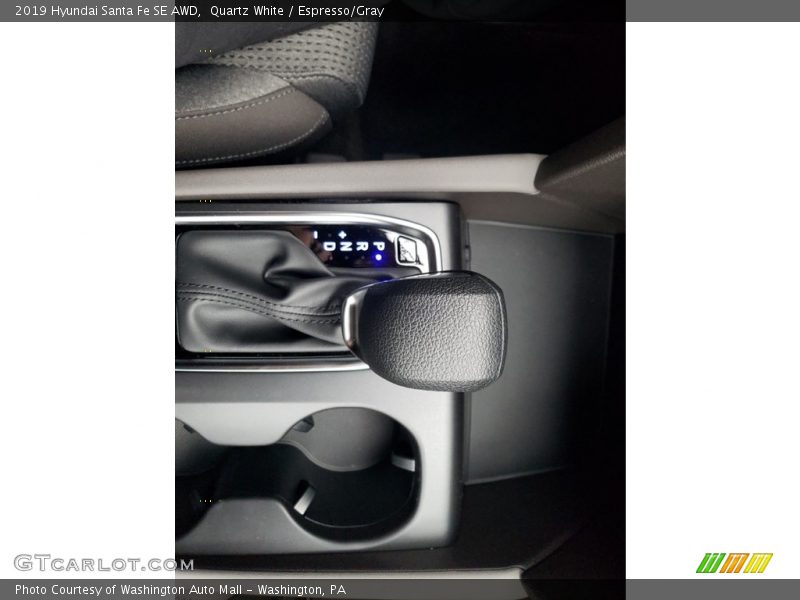 Quartz White / Espresso/Gray 2019 Hyundai Santa Fe SE AWD
