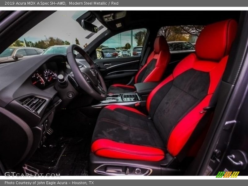 Modern Steel Metallic / Red 2019 Acura MDX A Spec SH-AWD