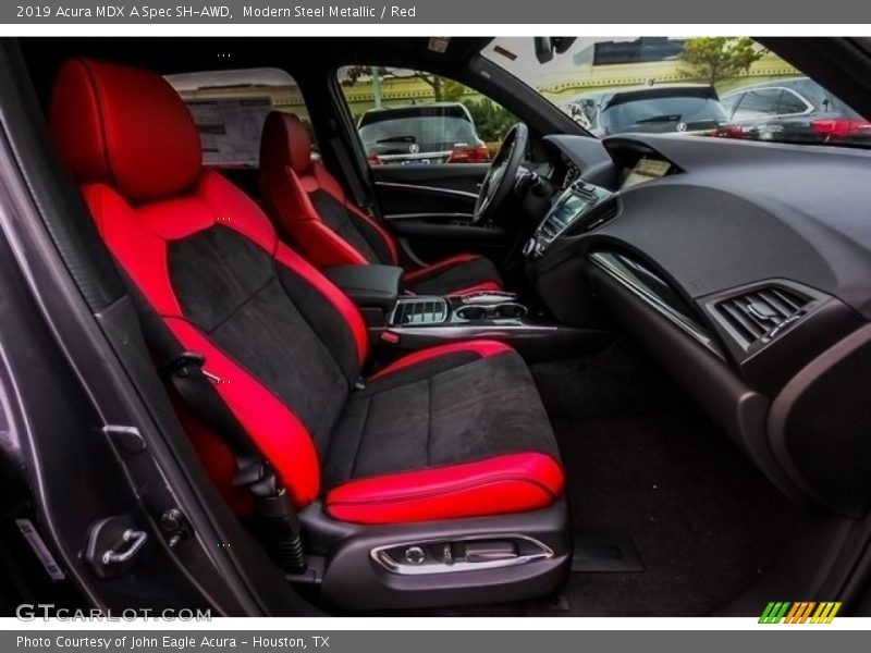Modern Steel Metallic / Red 2019 Acura MDX A Spec SH-AWD