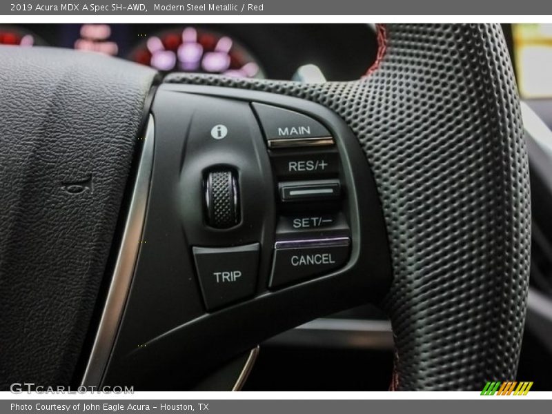 Modern Steel Metallic / Red 2019 Acura MDX A Spec SH-AWD