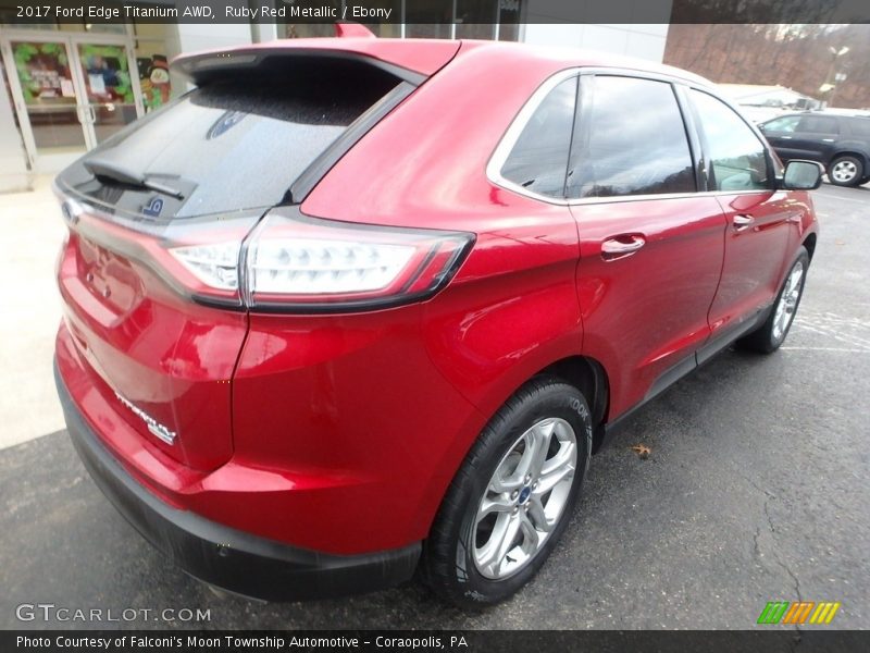 Ruby Red Metallic / Ebony 2017 Ford Edge Titanium AWD