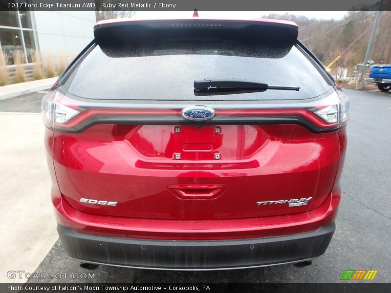 Ruby Red Metallic / Ebony 2017 Ford Edge Titanium AWD