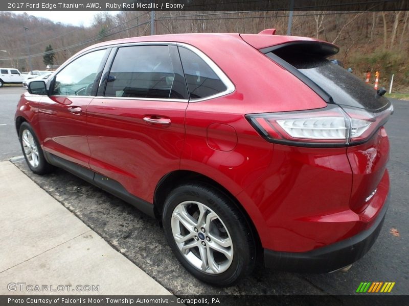 Ruby Red Metallic / Ebony 2017 Ford Edge Titanium AWD