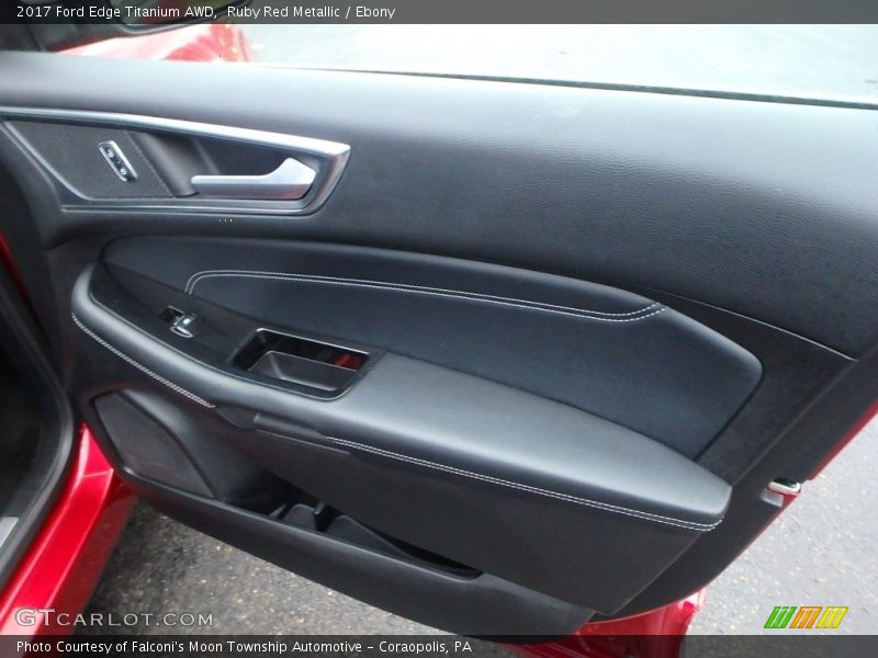Ruby Red Metallic / Ebony 2017 Ford Edge Titanium AWD