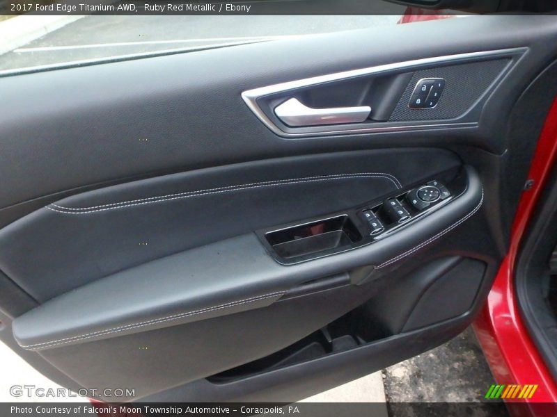 Ruby Red Metallic / Ebony 2017 Ford Edge Titanium AWD