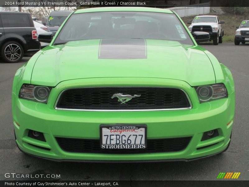Gotta Have it Green / Charcoal Black 2014 Ford Mustang V6 Premium Coupe