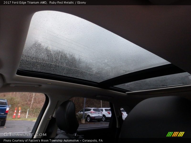 Ruby Red Metallic / Ebony 2017 Ford Edge Titanium AWD