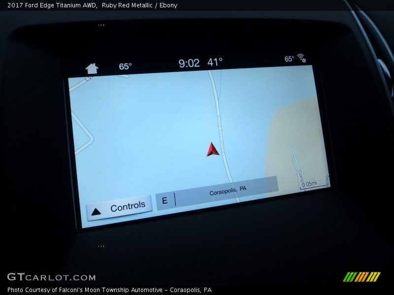 Ruby Red Metallic / Ebony 2017 Ford Edge Titanium AWD