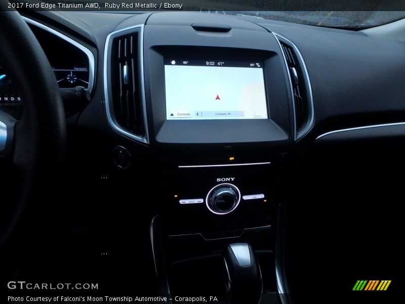Ruby Red Metallic / Ebony 2017 Ford Edge Titanium AWD
