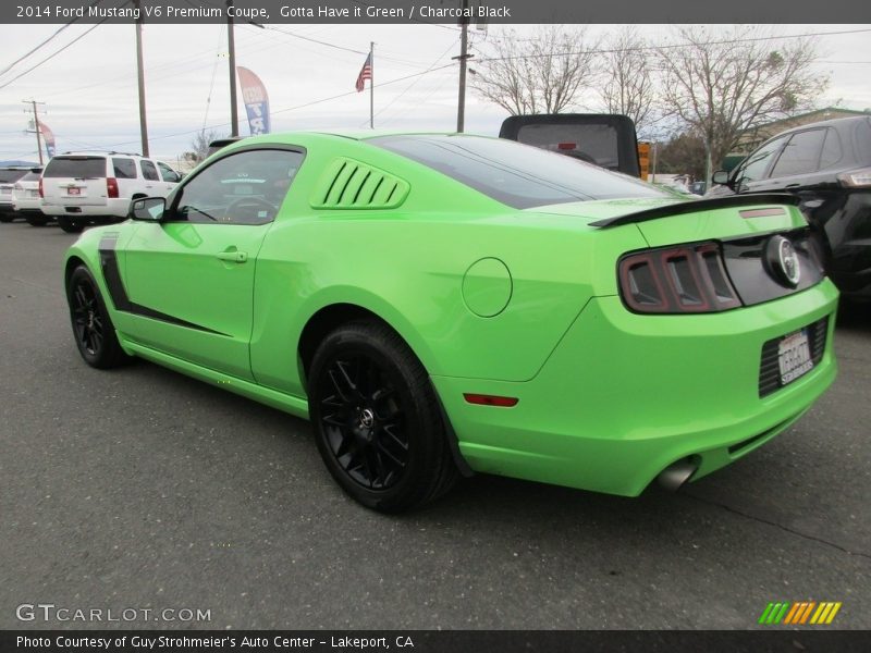 Gotta Have it Green / Charcoal Black 2014 Ford Mustang V6 Premium Coupe