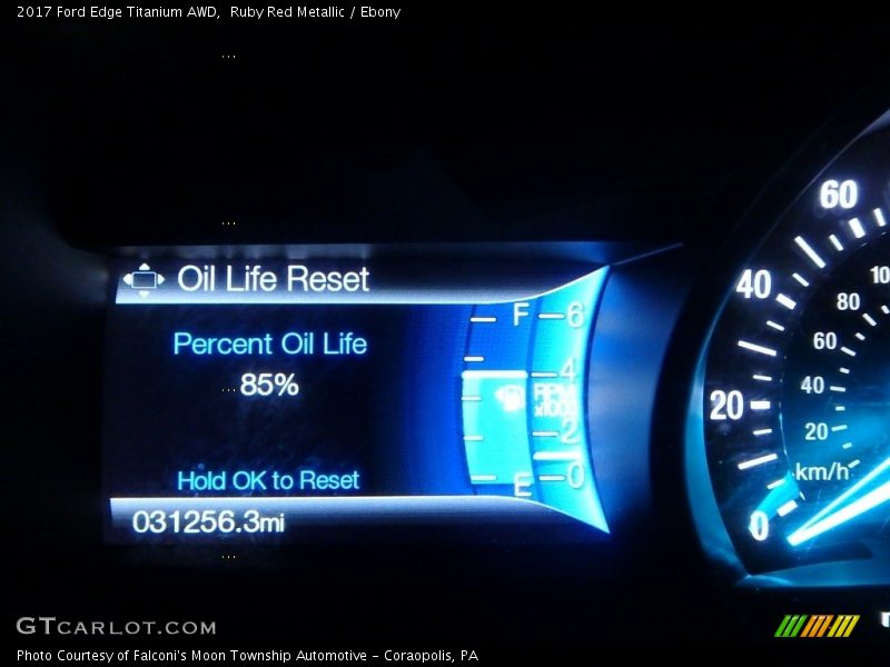 Ruby Red Metallic / Ebony 2017 Ford Edge Titanium AWD