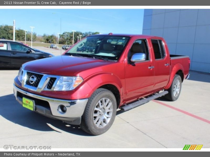 Cayenne Red / Beige 2013 Nissan Frontier SL Crew Cab