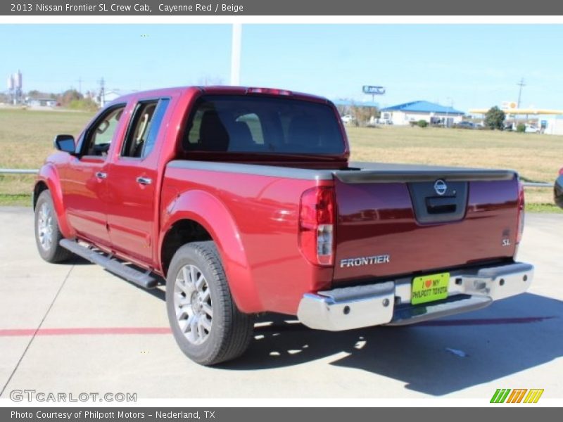 Cayenne Red / Beige 2013 Nissan Frontier SL Crew Cab