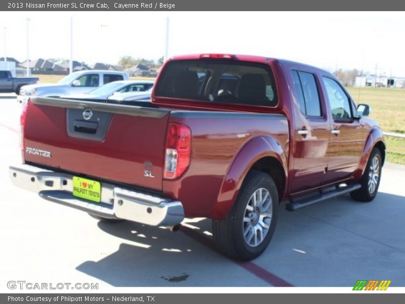 Cayenne Red / Beige 2013 Nissan Frontier SL Crew Cab