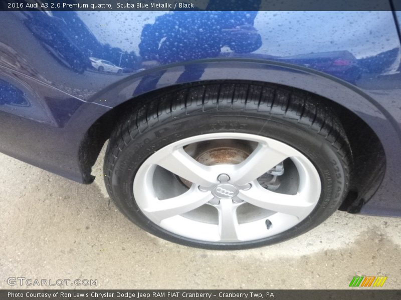 Scuba Blue Metallic / Black 2016 Audi A3 2.0 Premium quattro