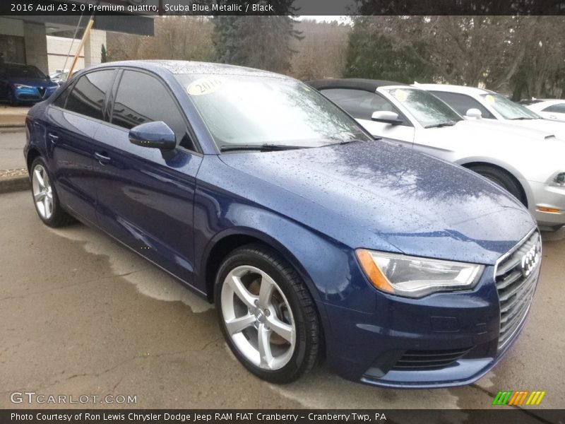 Scuba Blue Metallic / Black 2016 Audi A3 2.0 Premium quattro