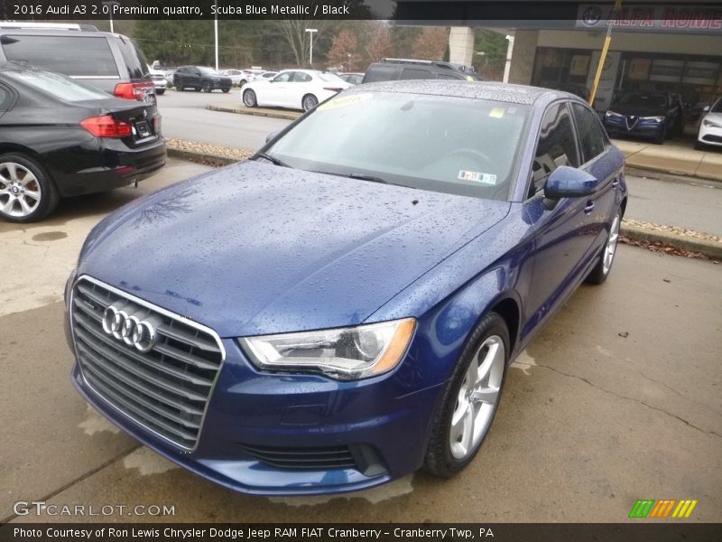 Scuba Blue Metallic / Black 2016 Audi A3 2.0 Premium quattro