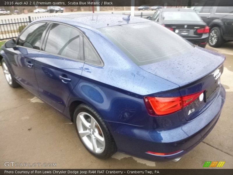 Scuba Blue Metallic / Black 2016 Audi A3 2.0 Premium quattro