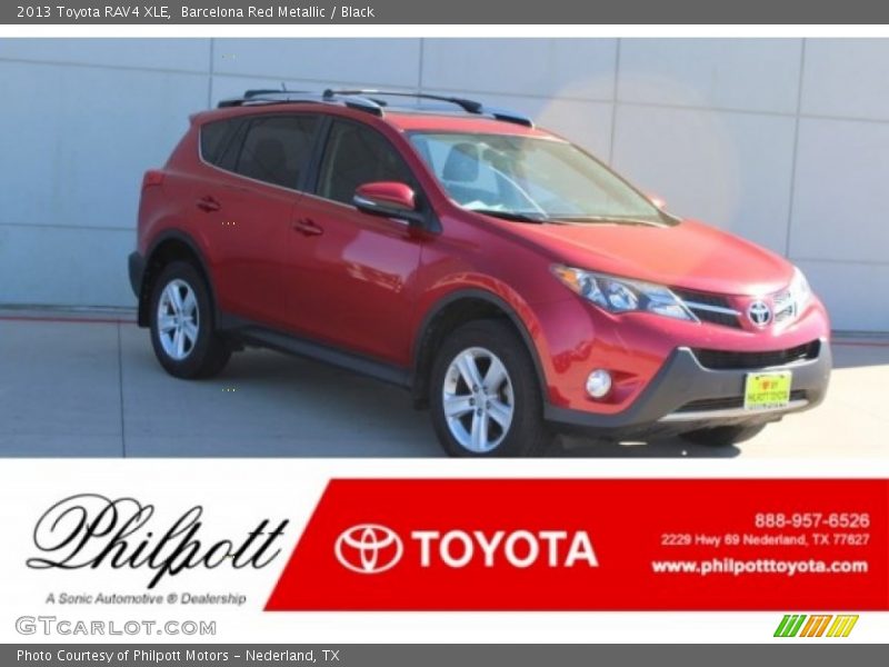 Barcelona Red Metallic / Black 2013 Toyota RAV4 XLE