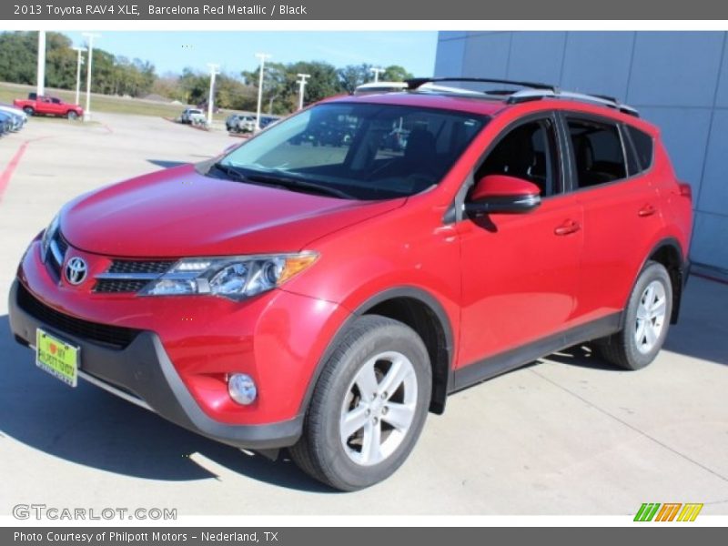 Barcelona Red Metallic / Black 2013 Toyota RAV4 XLE