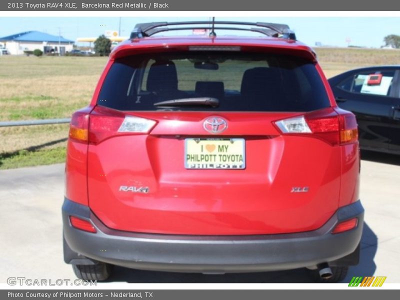 Barcelona Red Metallic / Black 2013 Toyota RAV4 XLE