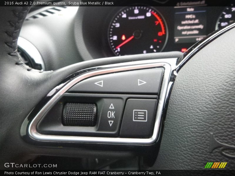 Scuba Blue Metallic / Black 2016 Audi A3 2.0 Premium quattro