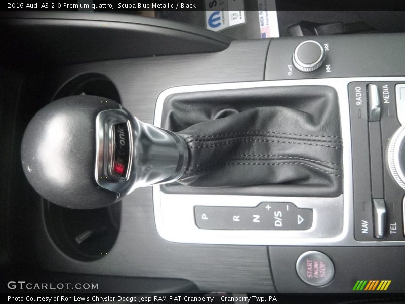 Scuba Blue Metallic / Black 2016 Audi A3 2.0 Premium quattro