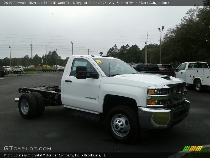 Summit White / Dark Ash/Jet Black 2019 Chevrolet Silverado 3500HD Work Truck Regular Cab 4x4 Chassis