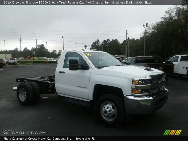 Summit White / Dark Ash/Jet Black 2019 Chevrolet Silverado 3500HD Work Truck Regular Cab 4x4 Chassis