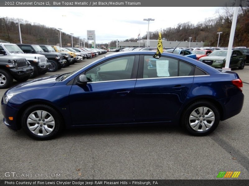 Blue Topaz Metallic / Jet Black/Medium Titanium 2012 Chevrolet Cruze LS