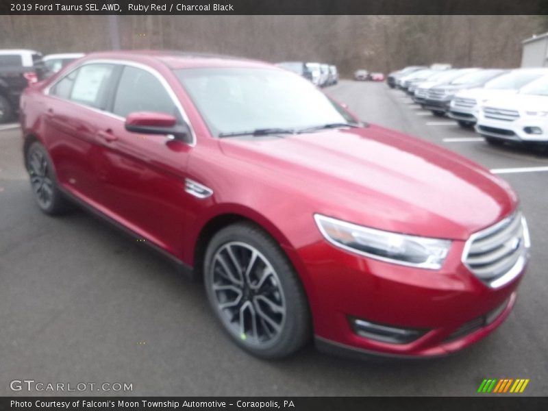 Ruby Red / Charcoal Black 2019 Ford Taurus SEL AWD