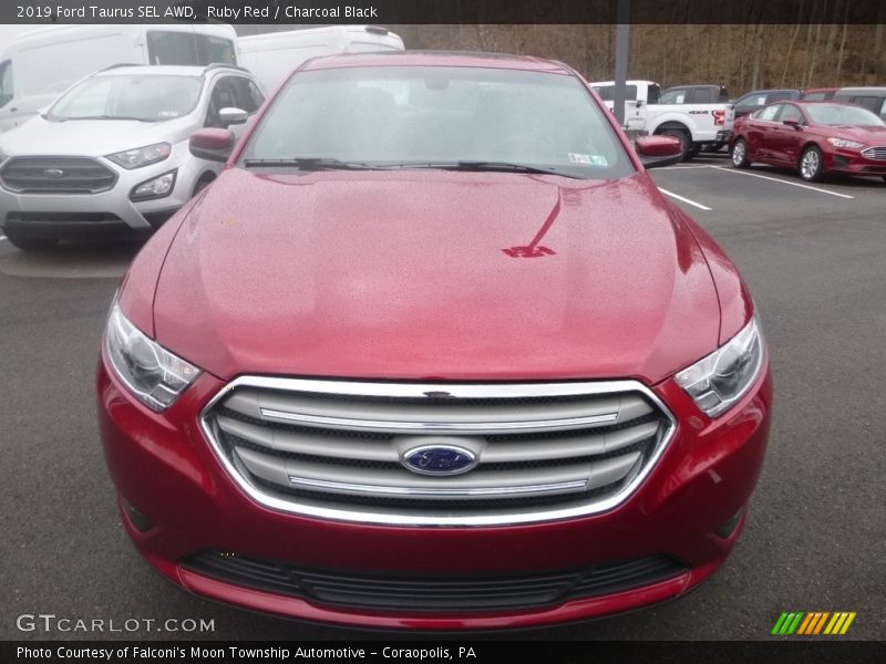 Ruby Red / Charcoal Black 2019 Ford Taurus SEL AWD