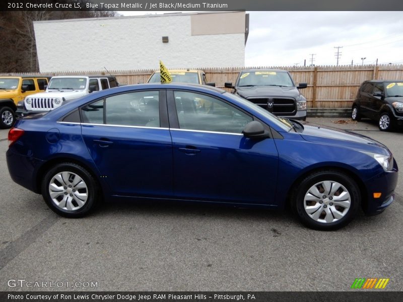 Blue Topaz Metallic / Jet Black/Medium Titanium 2012 Chevrolet Cruze LS