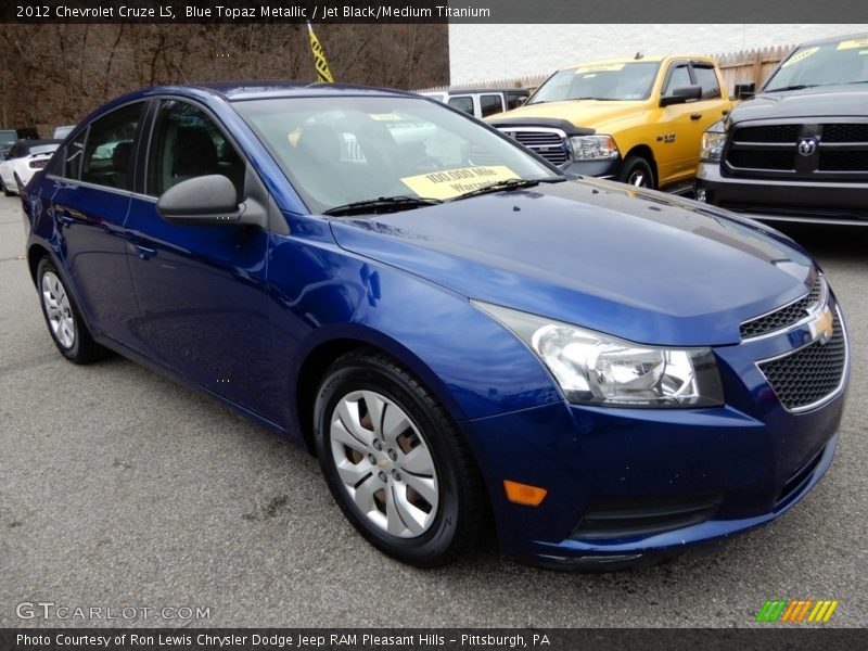 Blue Topaz Metallic / Jet Black/Medium Titanium 2012 Chevrolet Cruze LS