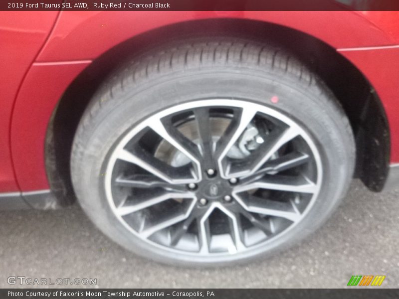 Ruby Red / Charcoal Black 2019 Ford Taurus SEL AWD